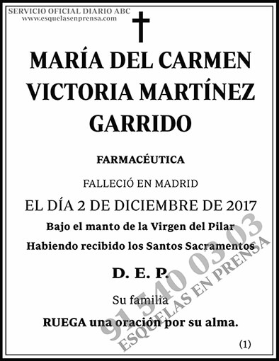 María del Carmen Victoria Martínez Garrido